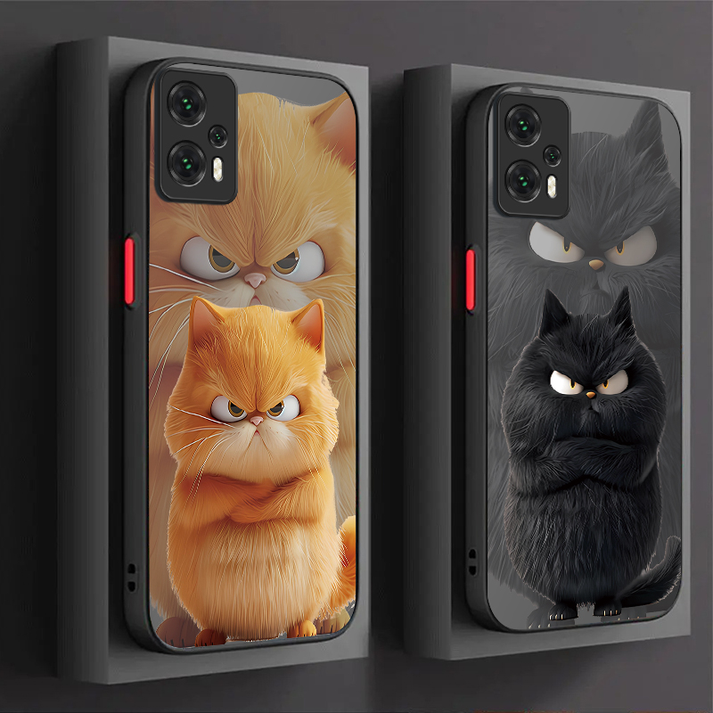 Phone Cases Xiaomi 14T - Karikatür Kızgın Kedi Çifti Stili Sert