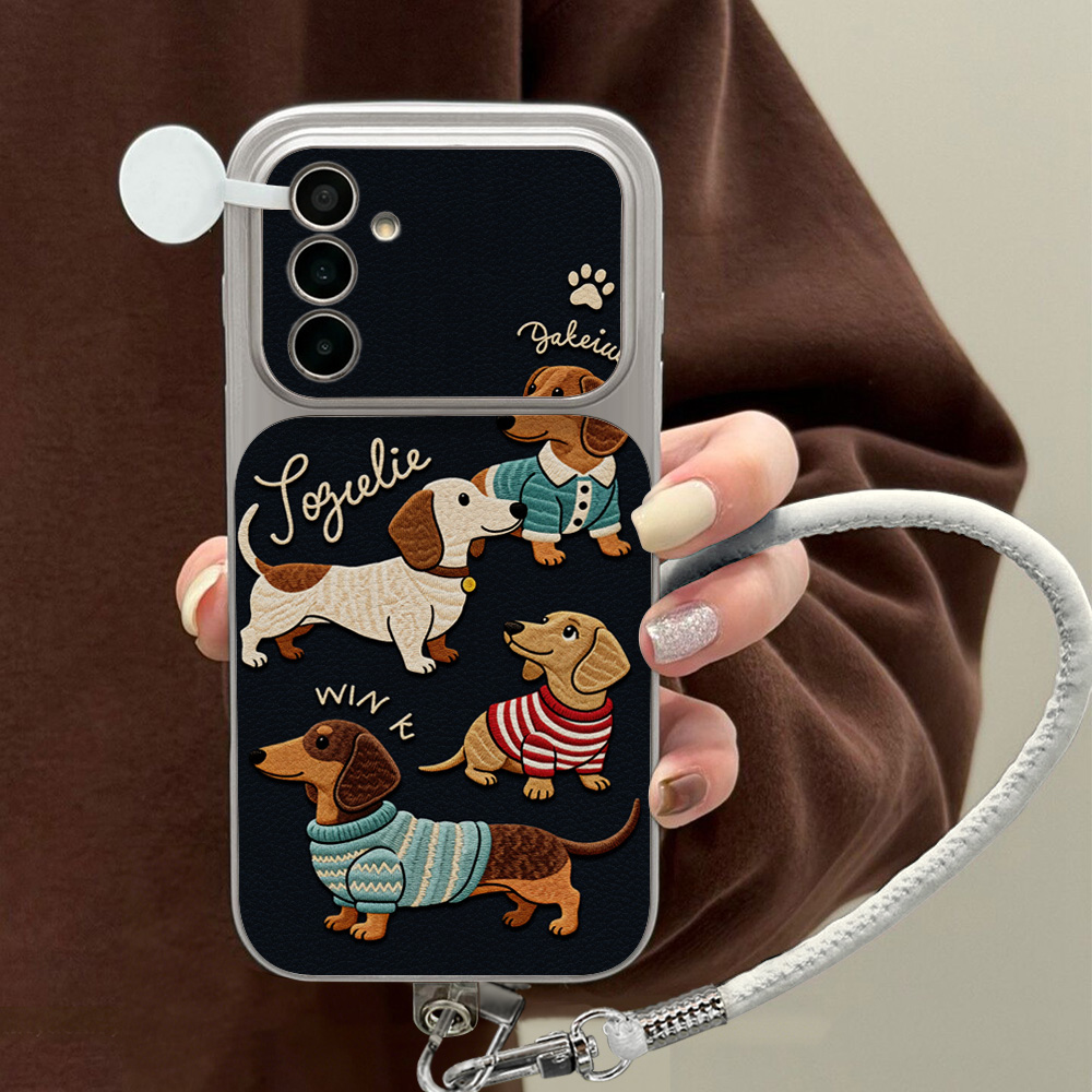 Cute Anime Case - Karikatür Dachshund Desenli Samsung A56 A55