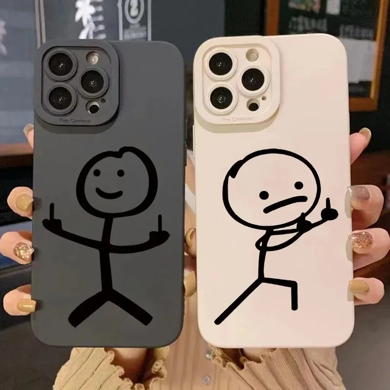Cute Anime Case - Sevimli Karikatür Kibrit Adamı Mat Silikon