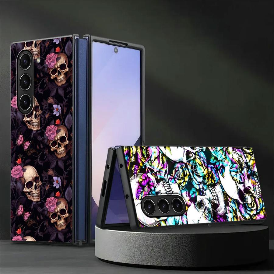 Phone Cases Z Fold 5 - Kafatası Sanat Kılıf Samsung Galaxy Z