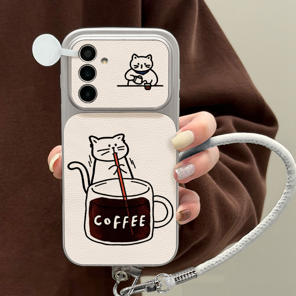 Phone Cases Samsung S23 - Kahve Sevimli Kedi Telefon Kılıfı Samsung