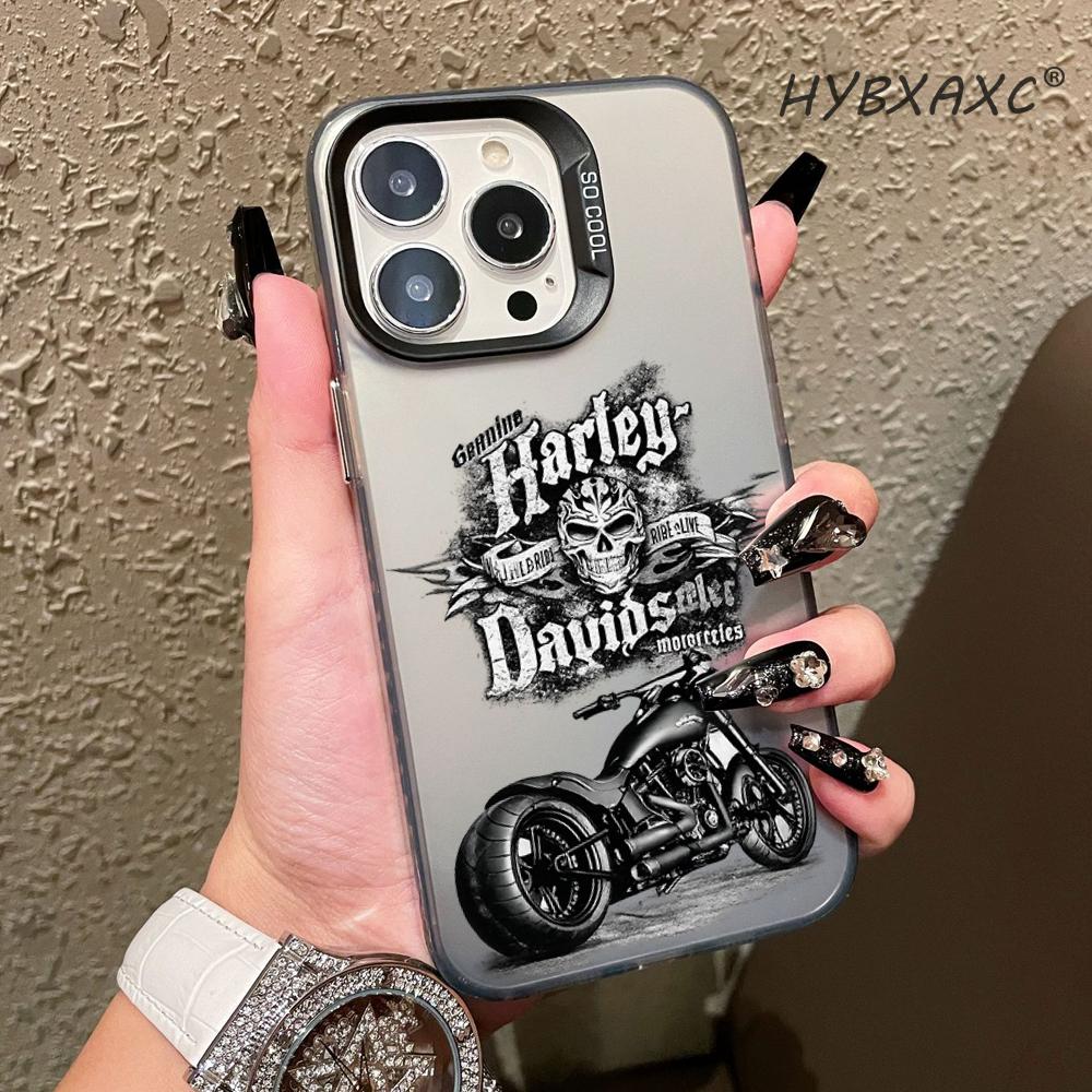 Phone Cases H&M - HYBXAXC Gotik H-harley Kafatası Motosiklet Tasarımlı
