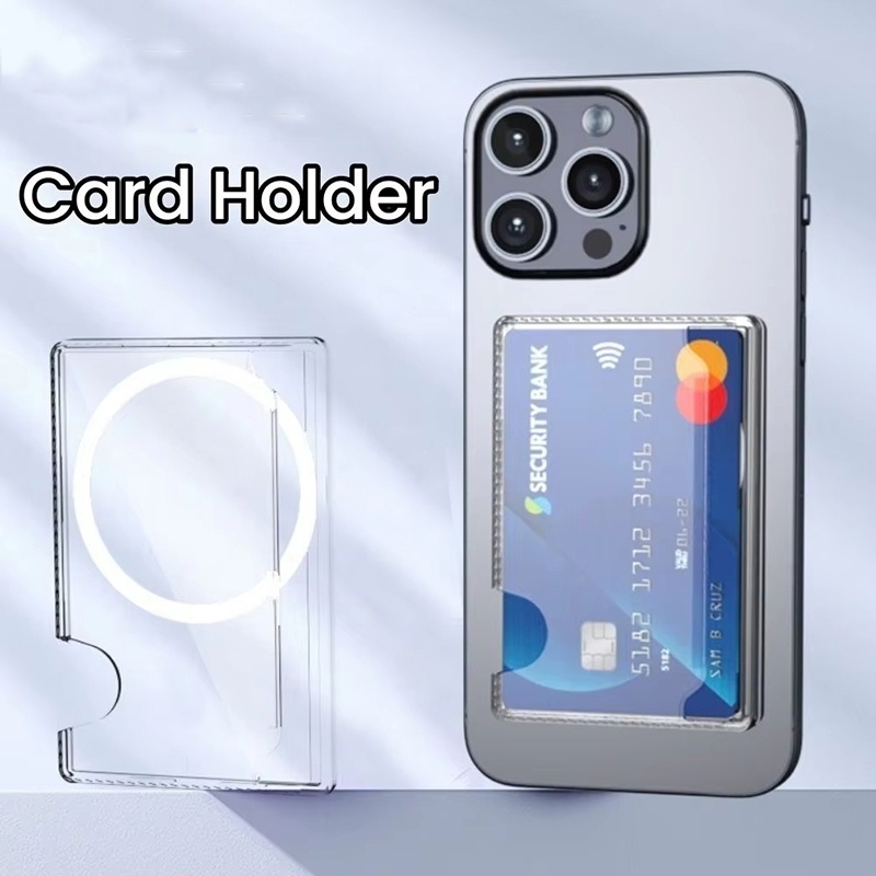 Phone Cases With Wallet On Back - Manyetik Şeffaf Cüzdan Telefon Kart Tutucu