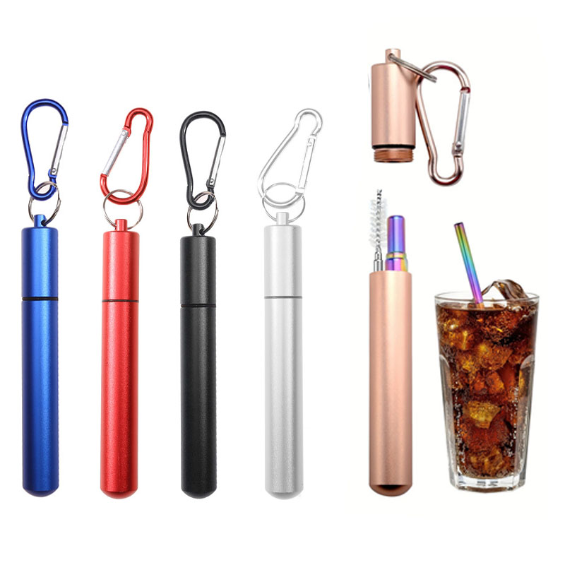 Phone Cases The Dairy - Yeniden kullanılabilir Teleskopik Saman Paslanmaz Çelik