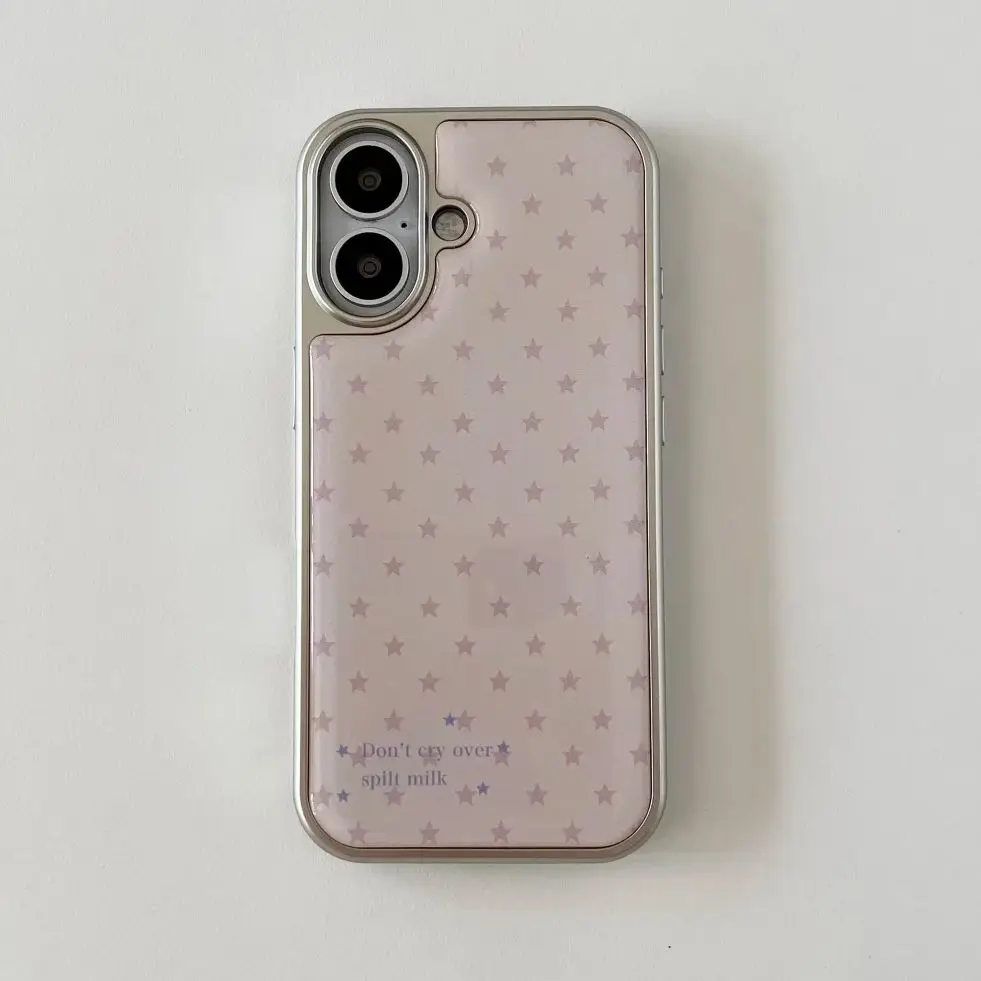 Phone Cases Pink - Kore Tarzı Kız Kalbi Pembe Yıldız
