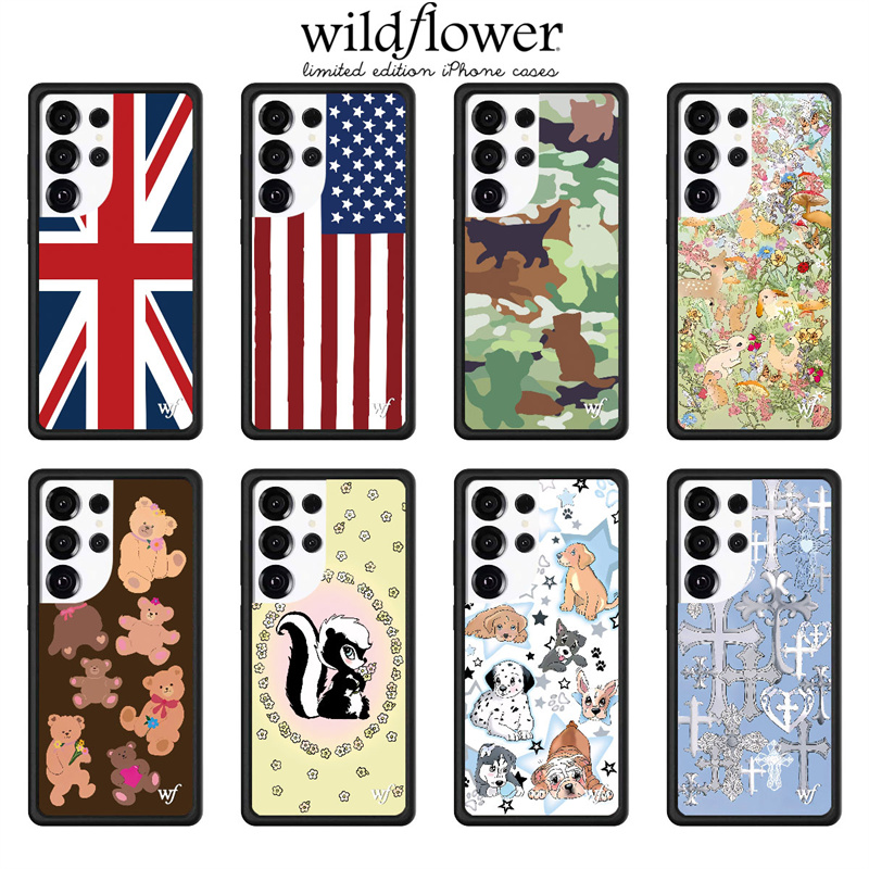Phone Cases Uk Samsung - ﻿ Londra Bayrağı Baskılı Çiçek Desenli