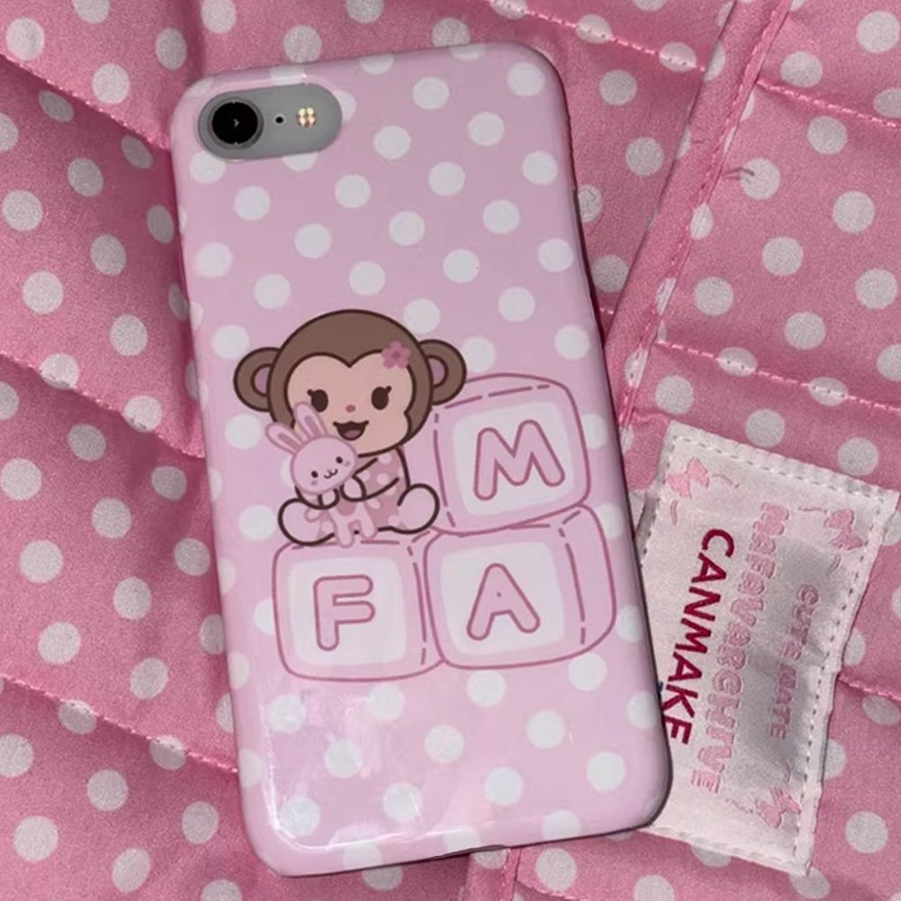 Phone Cases Pink - Kore Çizgi Film Tatlı Pembe Sevimli
