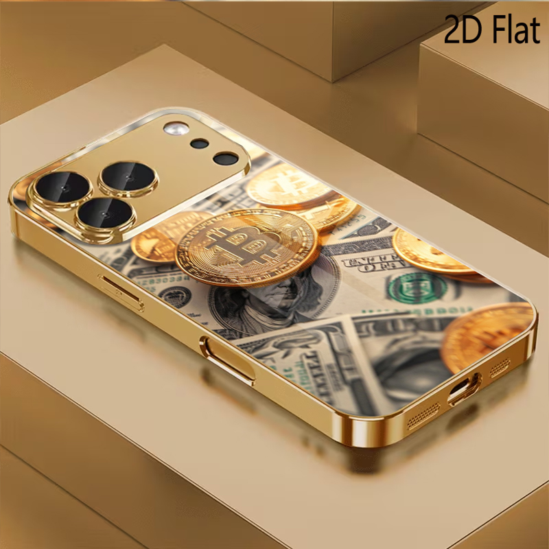 Phone Cases H&M - Bitcoin desenli temperli cam tasarım iPhone16