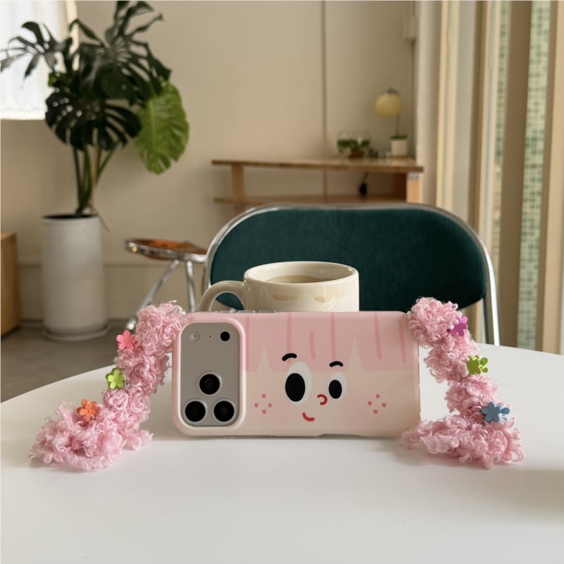 Phone Cases Diy - Kendin Yap Saç Stili Pembe Örgülü