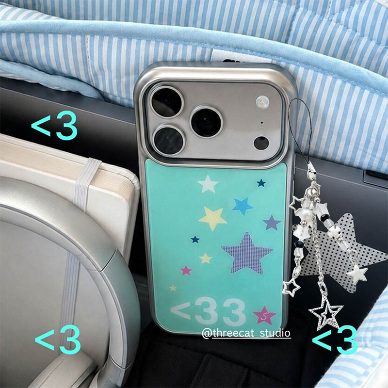Phone Cases Green - Kore Tarzı Yaratıcı Nane Yeşili Yıldız