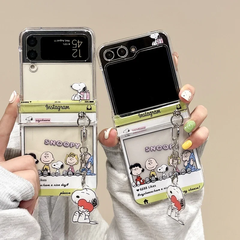 Cute Anime Case - Sevimli Karikatür Snoopy Charlie Brown Şeffaf