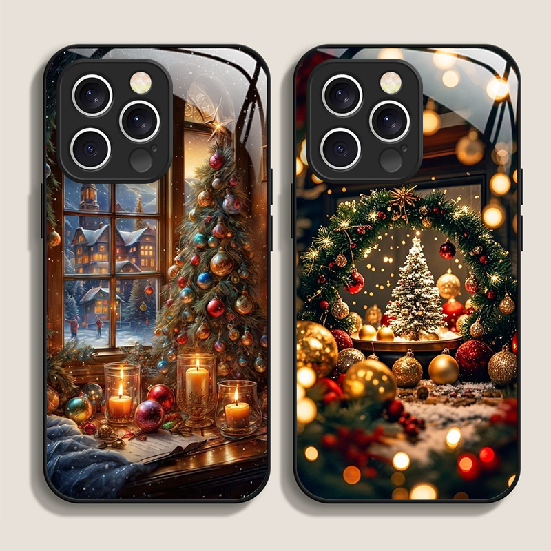 Phone Cases Iphone 17 Pro Max - Noel Ağacı Hediyesi Karlı Kasaba Manzarası