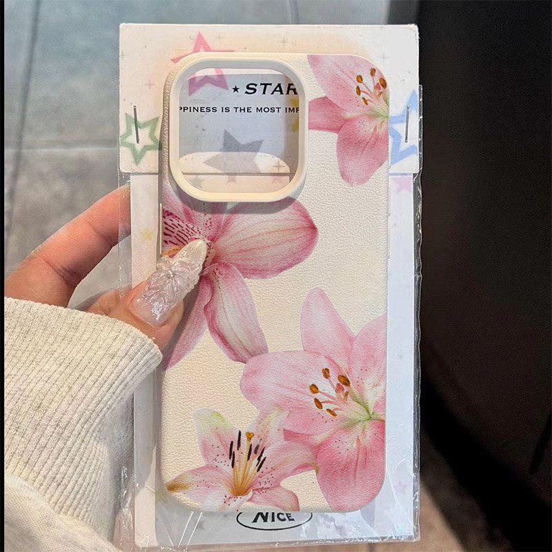 Phone Cases Pink - Pembe Zambak Lichee Desenli Telefon Kılıfı