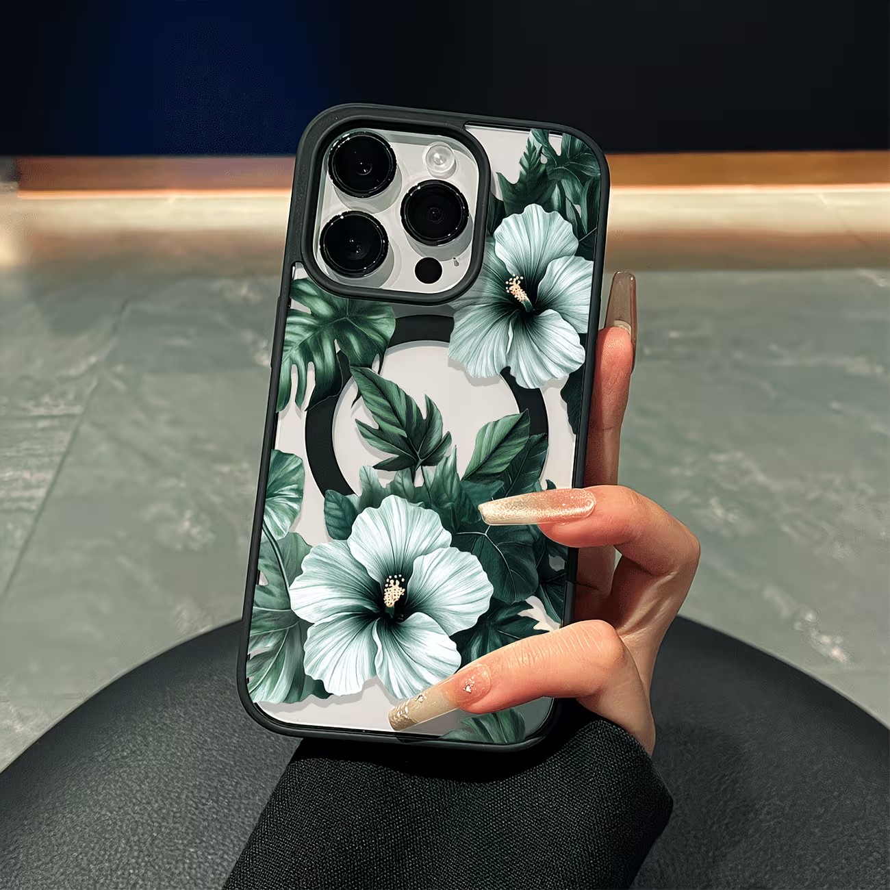 Phone Cases Green - Yeşil Çiçek Desenli Telefon Kılıfı iPhone