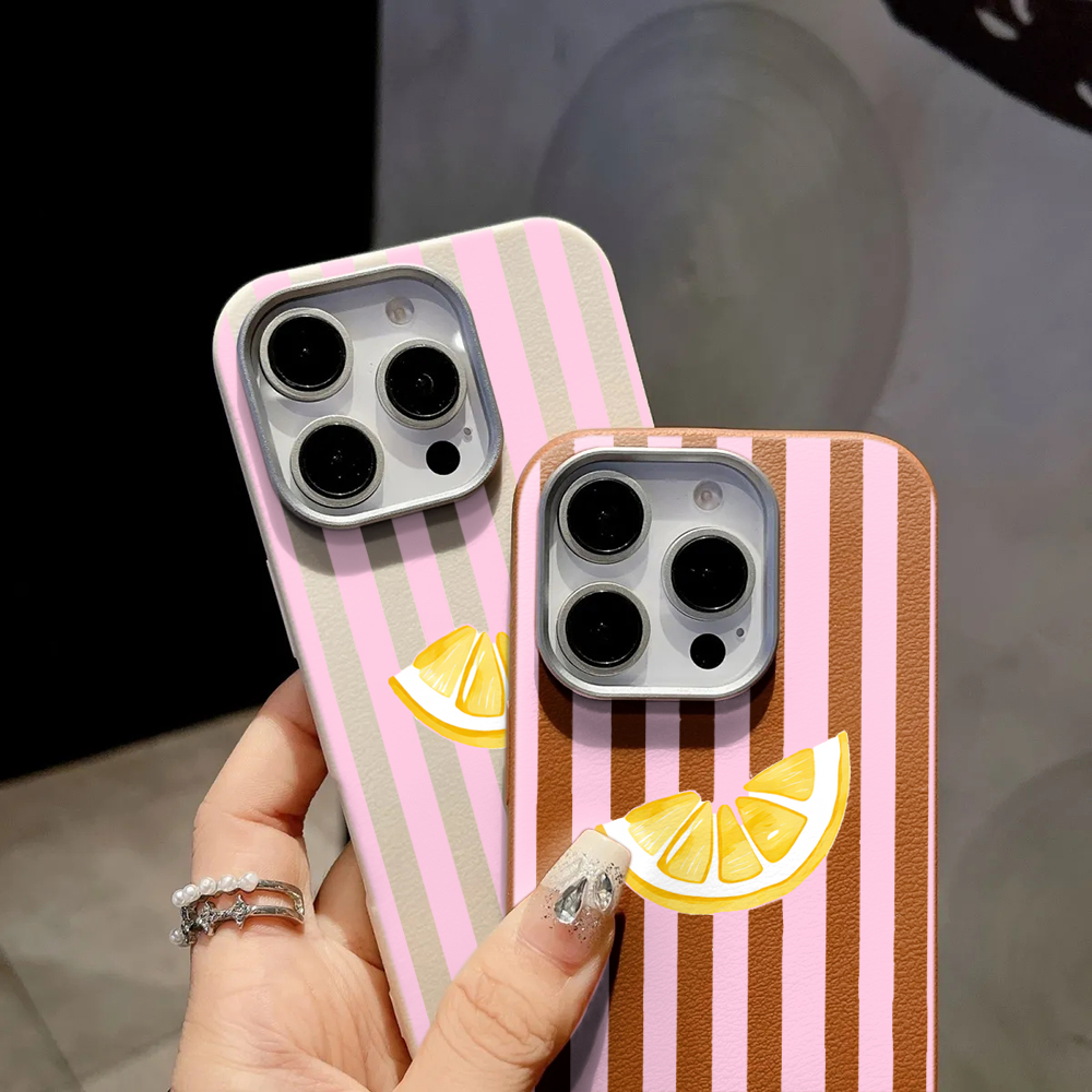 Limon Pembesi Çizgili Telefon  - Phone Cases Pink incelemesi ve fiyatı