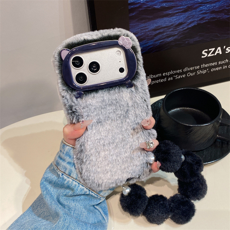 Lüks Düz Renkli Kürklü Peluş T - Phone Cases Iphone 17 Pro Max incelemesi ve fiyatı