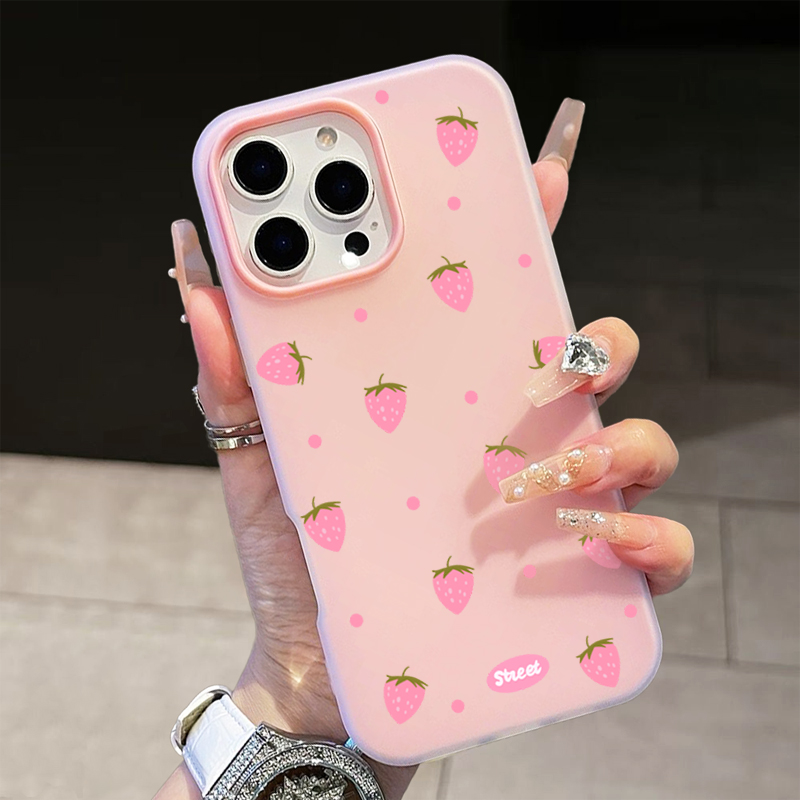 Tatlı Pembe Çilek Desenli Tele - Phone Cases Pink incelemesi ve fiyatı