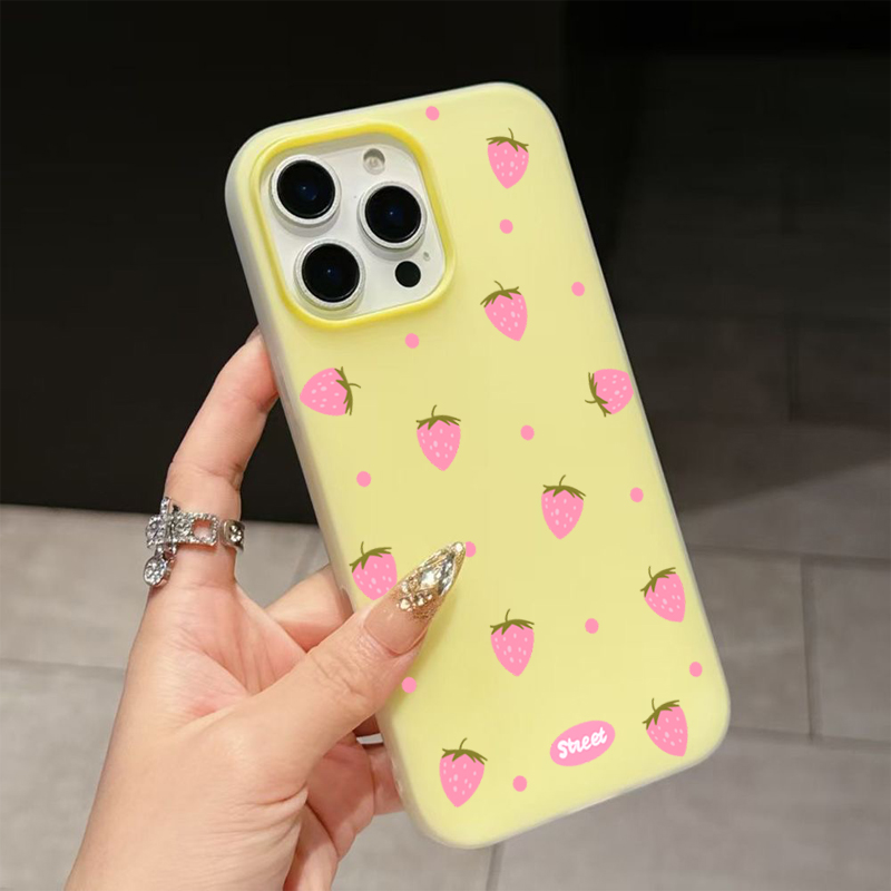 Tatlı Pembe Çilek Desenli Tele - Phone Cases Pink incelemesi ve fiyatı